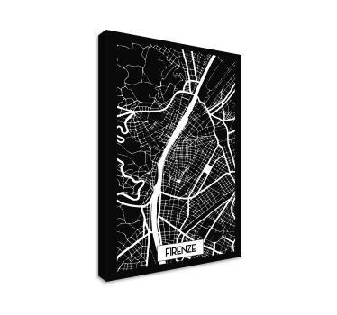 Quadro di città e paesi Firenze mappamondo - TenStickers