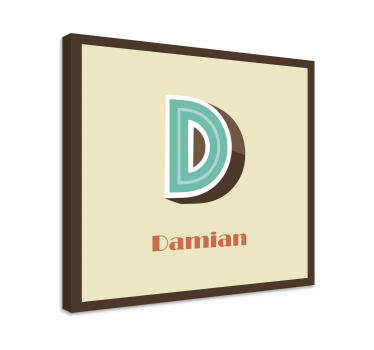 Quadro con nome lettera 3d - TenStickers