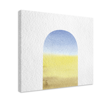 Quadro geometrico arco ad acquerello - TenStickers