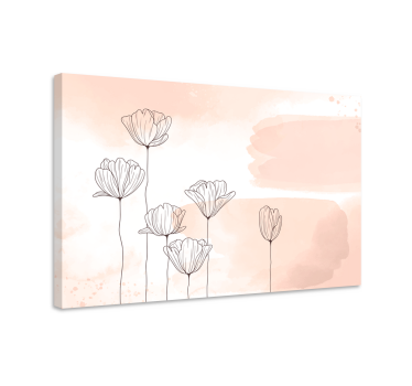 Quadro fiori linea fiori - TenStickers