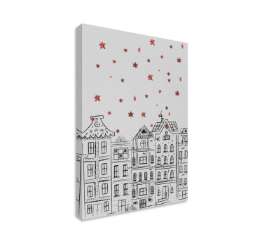 Quadro città e paesi affascinante scena stellata - TenStickers