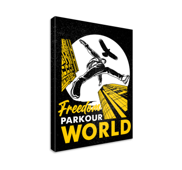 Quadro in tema parkour e scritta - TenStickers