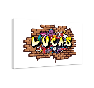 Quadro per cameretta originale graffiti su misura - TenStickers