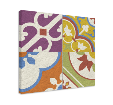 Quadro vintage modello di piastrelle ornamentali - TenStickers