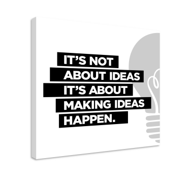 Quadro motivazionale frase sulle idee - TenStickers