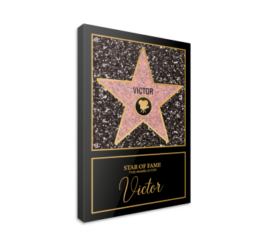 Quadro stella di fama personalizzata - TenStickers