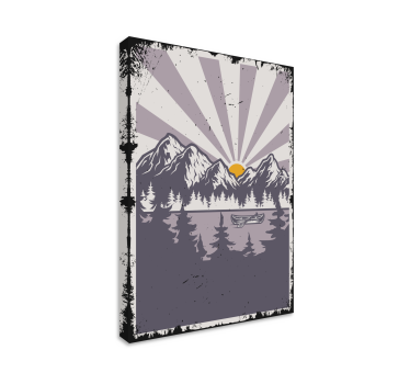 Quadro paesaggio lago e montagne  - TenStickers