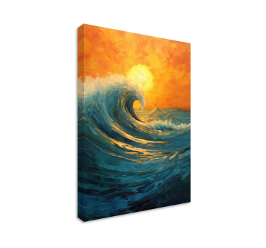 Quadro paesaggio onda dell'alba - TenStickers