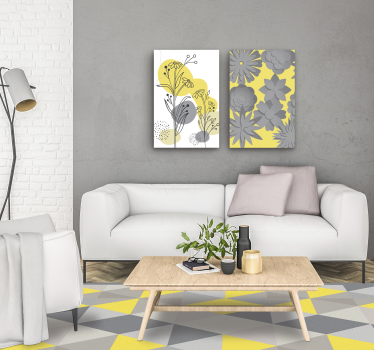 Dipinto fiori sagoma floreale - TenStickers