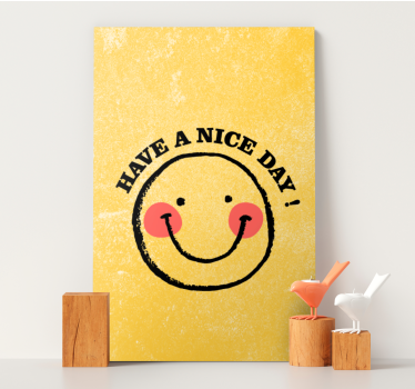 Quadro soggiorno Faccina sorridente "buona giornata" - TenStickers