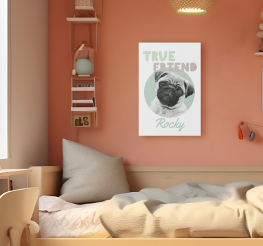 Quadro personalizzabile animale domestico vero amico  - TenStickers