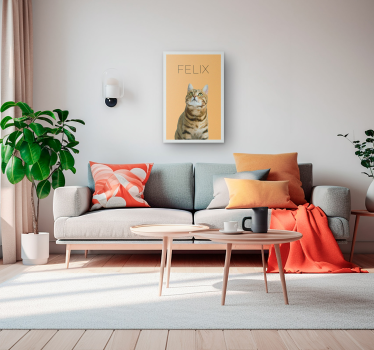 Quadro ritratto animale domestico personalizzabile - TenStickers