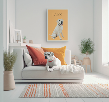 Quadro ritratto animale domestico personalizzabile - TenStickers