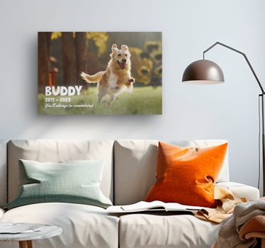 Quadro epitaffio animale domestico personalizzabile - TenStickers