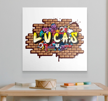 Quadro per cameretta originale graffiti su misura - TenStickers