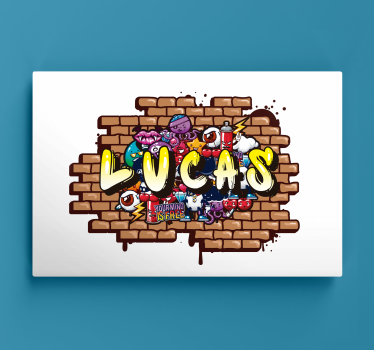 Quadro per cameretta originale graffiti su misura - TenStickers
