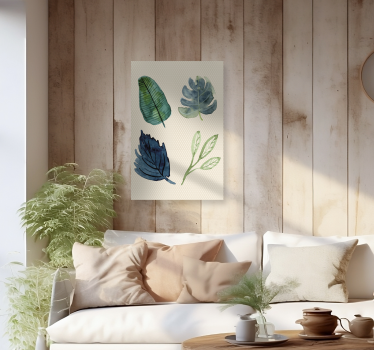 Quadro salone foglie tropicali - TenStickers