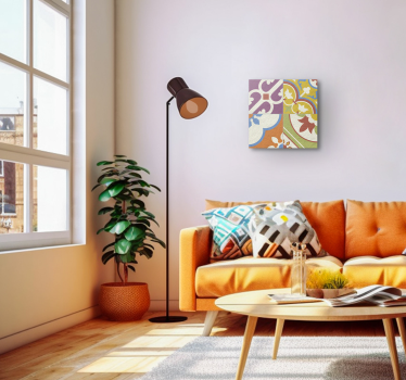 Quadro vintage modello di piastrelle ornamentali - TenStickers