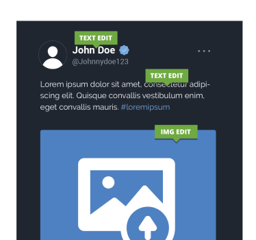 Quadro personalizzabile schermata x twitter - TenStickers