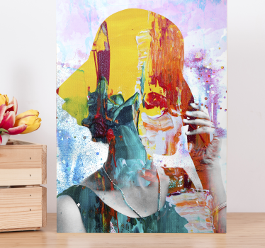 Quadro arte Arte donna colorata - TenStickers