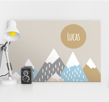 Dipinto arte design di catena montuosa - TenStickers