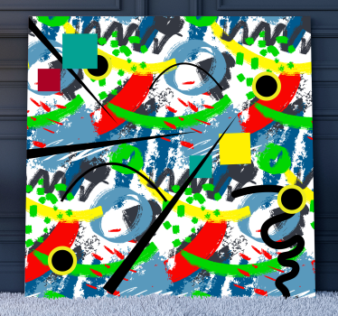Quadro astratto caos geometrico astratto - TenStickers