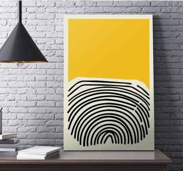 Quadro astratto disegno giallo - TenStickers