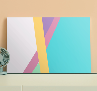 Quadro astratto interazione geometrica colorata - TenStickers