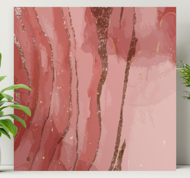 Quadro astratto motivi fluidi di rose - TenStickers