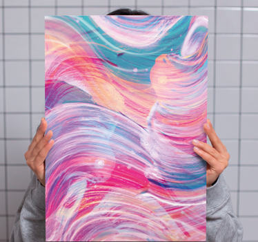 Quadro astratto motivi vorticosi colorati - TenStickers