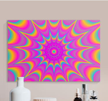 Quadro astratto motivo a spirale colorato - TenStickers