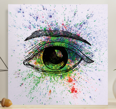 Quadro astratto schizzo di occhio vibrante - TenStickers