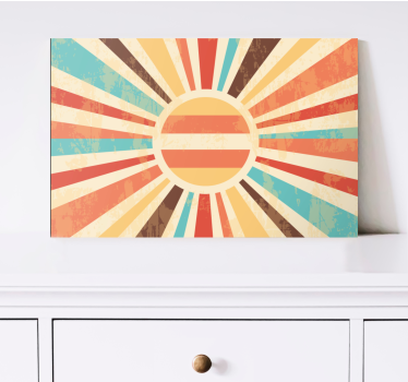 Quadro astratto sole vibrante e radioso - TenStickers