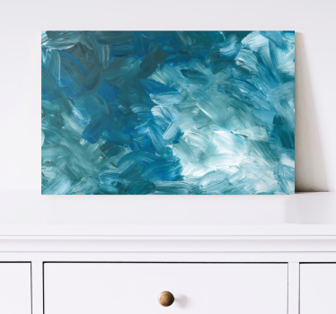 Quadro astratto vortice blu strutturato - TenStickers