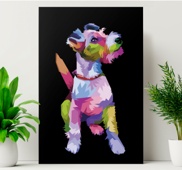 Quadro con cane effetto pop art - TenStickers