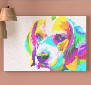 Quadro con beagle effetto acquerello - TenStickers