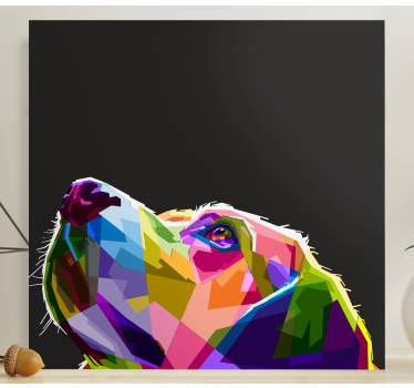 Quadro con il cane con multicolori - TenStickers