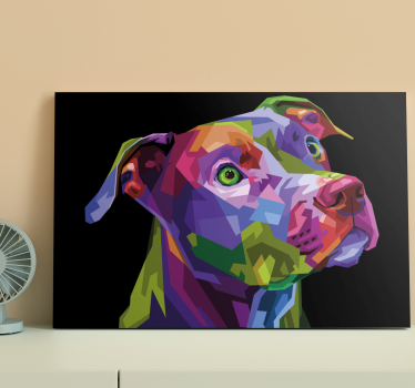 Quadro con pitbull multicolore - TenStickers