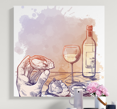 Quadro città e paesi momenti di piacere a base di pesce - TenStickers