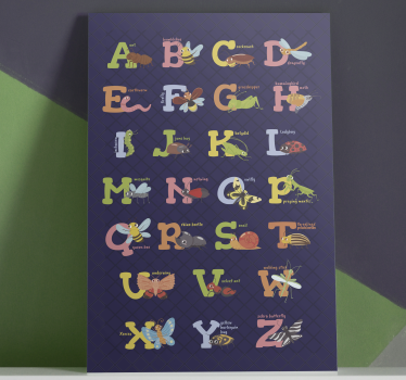 Quadro con alfabeto e lettere Alfabeto inglese - TenStickers