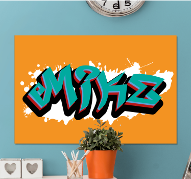 Dipinto con alfabeto e lettere arte di scrittura stilosa - TenStickers