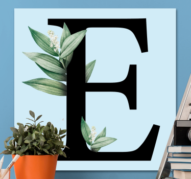 Dipinto con alfabeto e lettere e con foglie - TenStickers