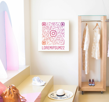 Quadro personalizzabile codice QR Instagram  - TenStickers