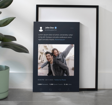 Quadro personalizzabile schermata x twitter - TenStickers