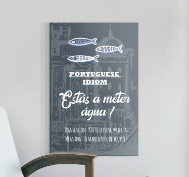 Quadro con modo di dire portoghese - TenStickers