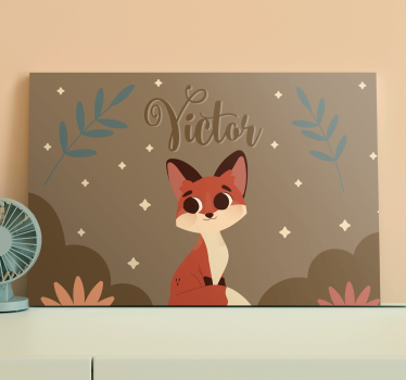 Dipinto dinosauri illustrazione volpe carina - TenStickers