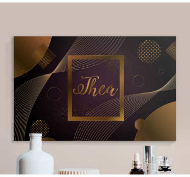 Dipinto fiori e piante design circolare elegante - TenStickers
