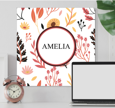 Dipinto fiori e piante design floreale personalizzato - TenStickers