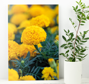 Dipinto fiori fiori di tagete giallo - TenStickers