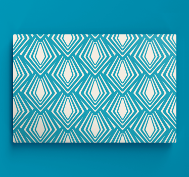 Dipinto geometrico a motivi di diamante - TenStickers